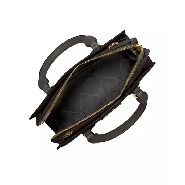 Túi Đeo Chéo Nữ Michael Kors MK Sheila Small Faux Saffiano Leather Satchel Black