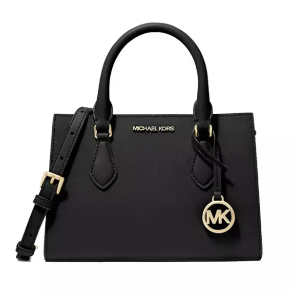Túi Đeo Chéo Nữ Michael Kors MK Sheila Small Faux Saffiano Leather Satchel Black