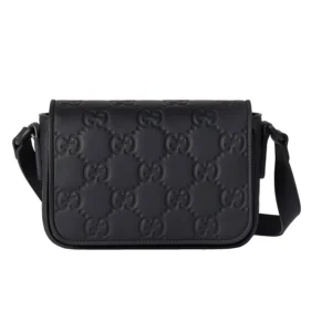 Túi Đeo Chéo Nam Gucci Rubber-Effect Leather Mini Messenger Bag - Image 2