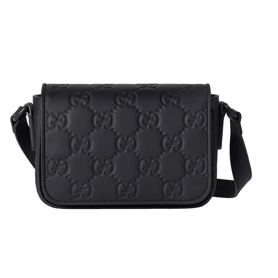 Túi Đeo Chéo Nam Gucci Rubber-Effect Leather Mini Messenger Bag - Image 2
