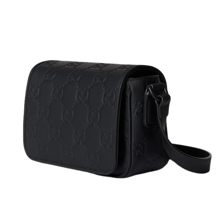 Túi Đeo Chéo Nam Gucci Rubber-Effect Leather Mini Messenger Bag - Image 4