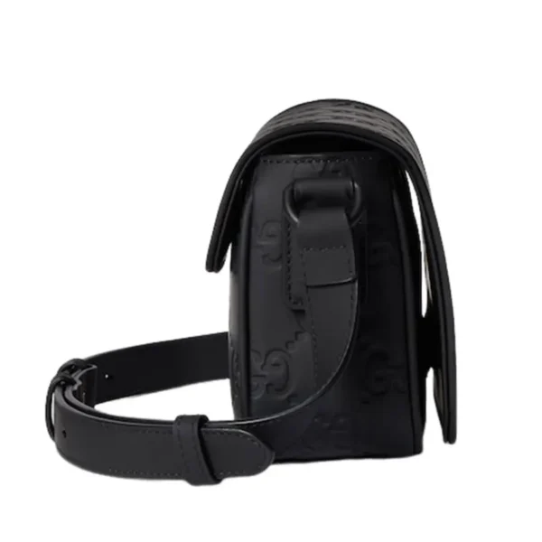 Túi Đeo Chéo Nam Gucci Rubber-Effect Leather Mini Messenger Bag