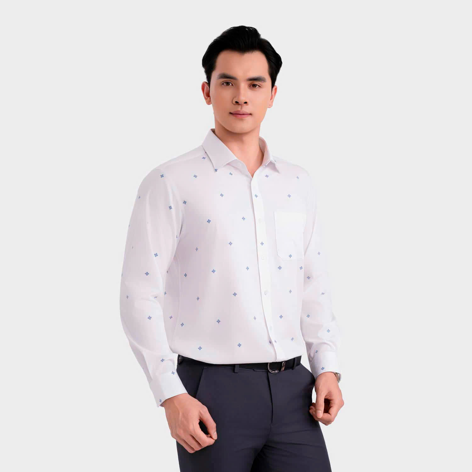 Áo Sơ Mi Nam Họa Tiết Aristino Bamboo ALS561S0H2 - Image 1